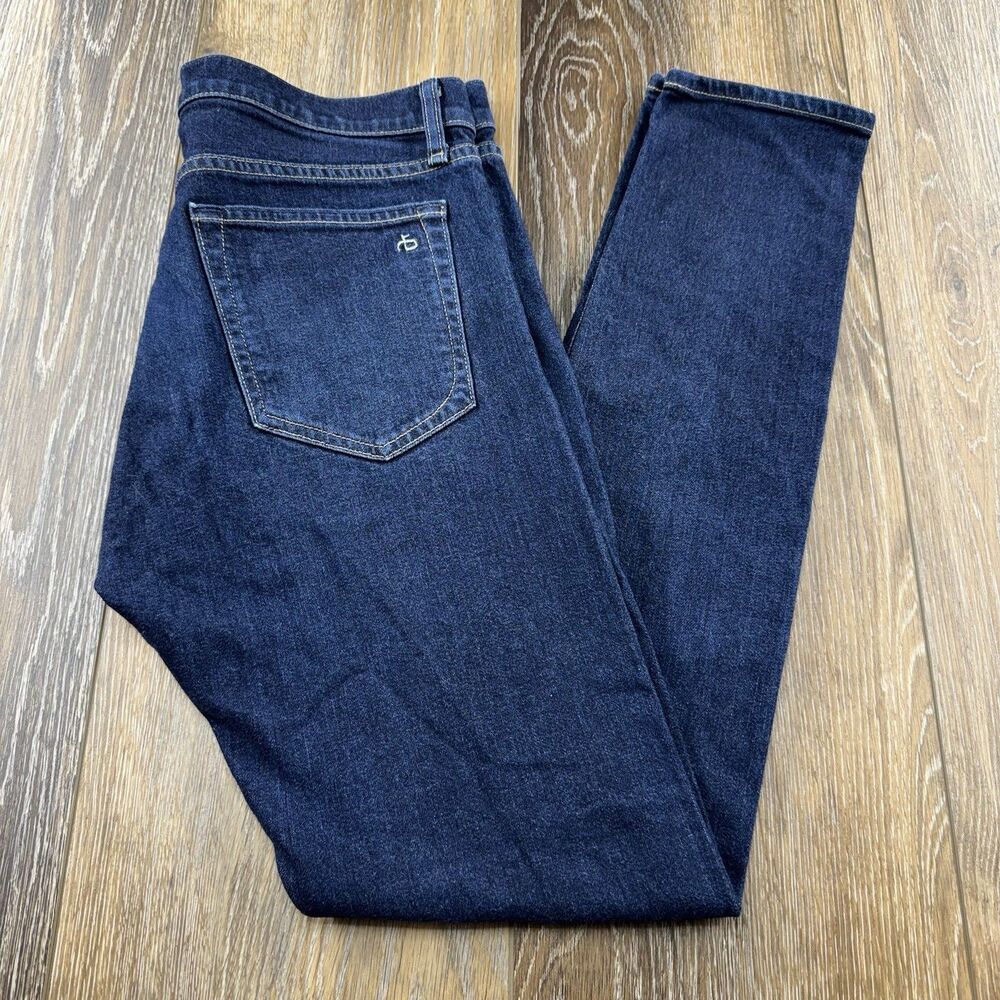 Rag & Bone Standard Issue Fit 1 Mens 32 Extra Slim Dark Wash Denim Made In USA